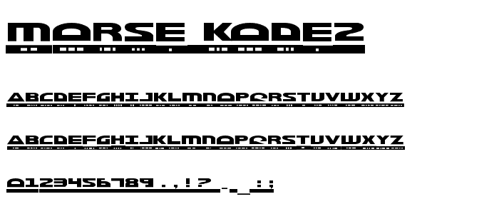 Morse Kode2 font